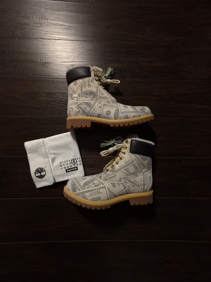 Timberland 6" Premium Waterproof Boot Supreme x MM6 Maison Margiela $100 Bills [NEW] - 10M