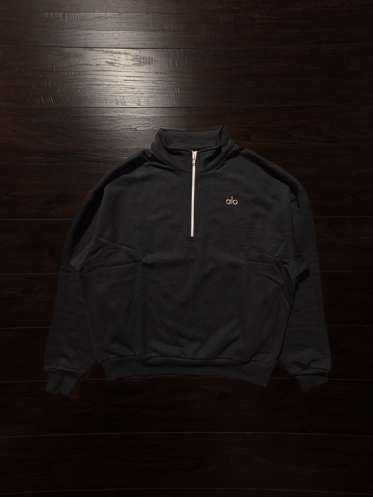 Alo Accolade 1/4 Zip Pullover - Black [NEW]