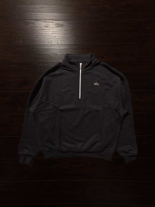 Alo Accolade 1/4 Zip Pullover - Black [NEW]
