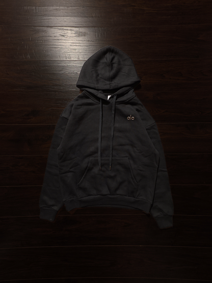 Alo Accolade Hoodie & Straight-Leg Sweatpant Set - Black [NEW]