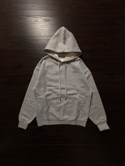 Alo Accolade Hoodie & Straight-Leg Sweatpant Set - Athletic Heather Grey [NEW]