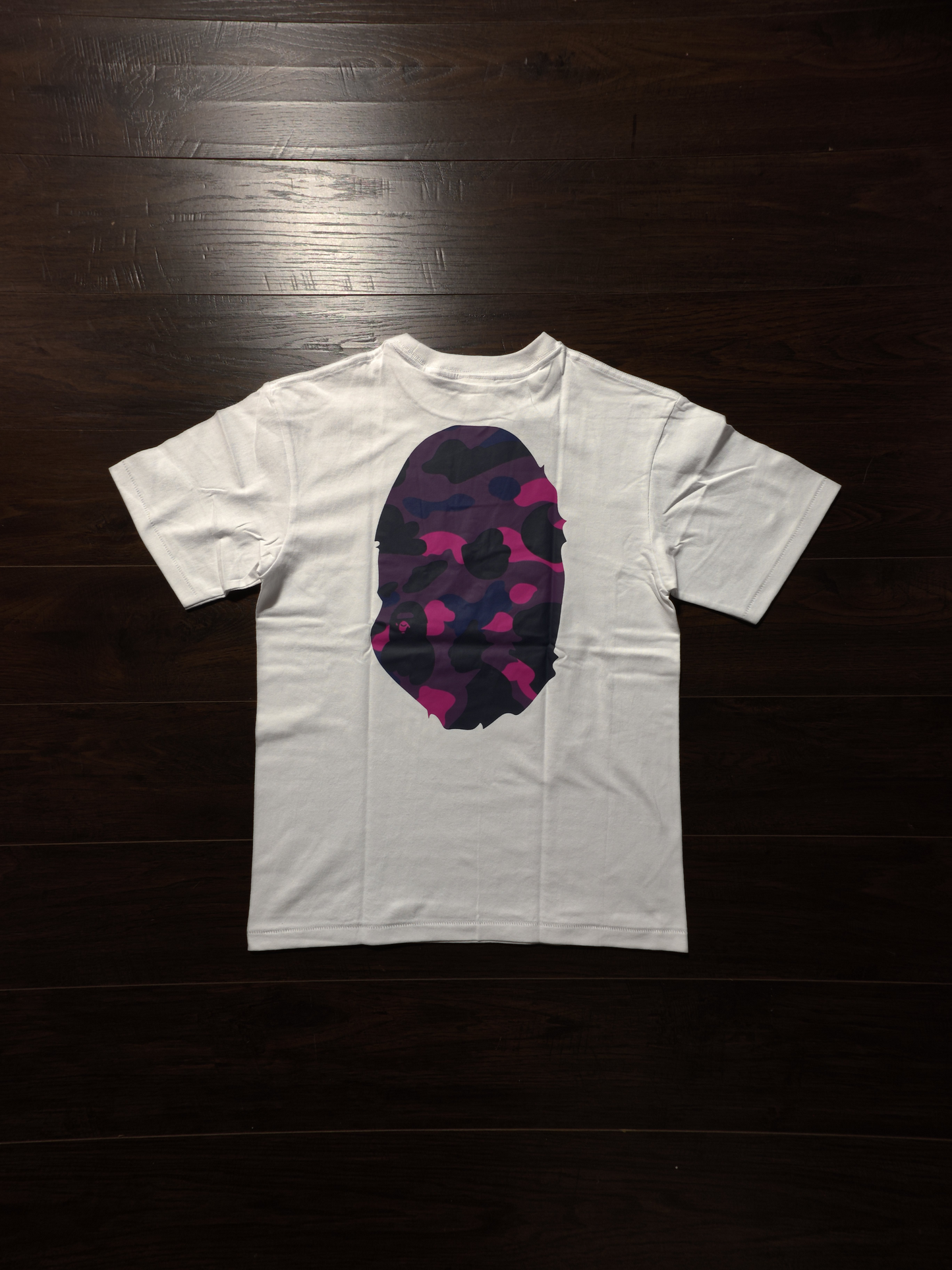 BAPE Color Camo Big Ape Head Tee 'White/Purple' [NEW]