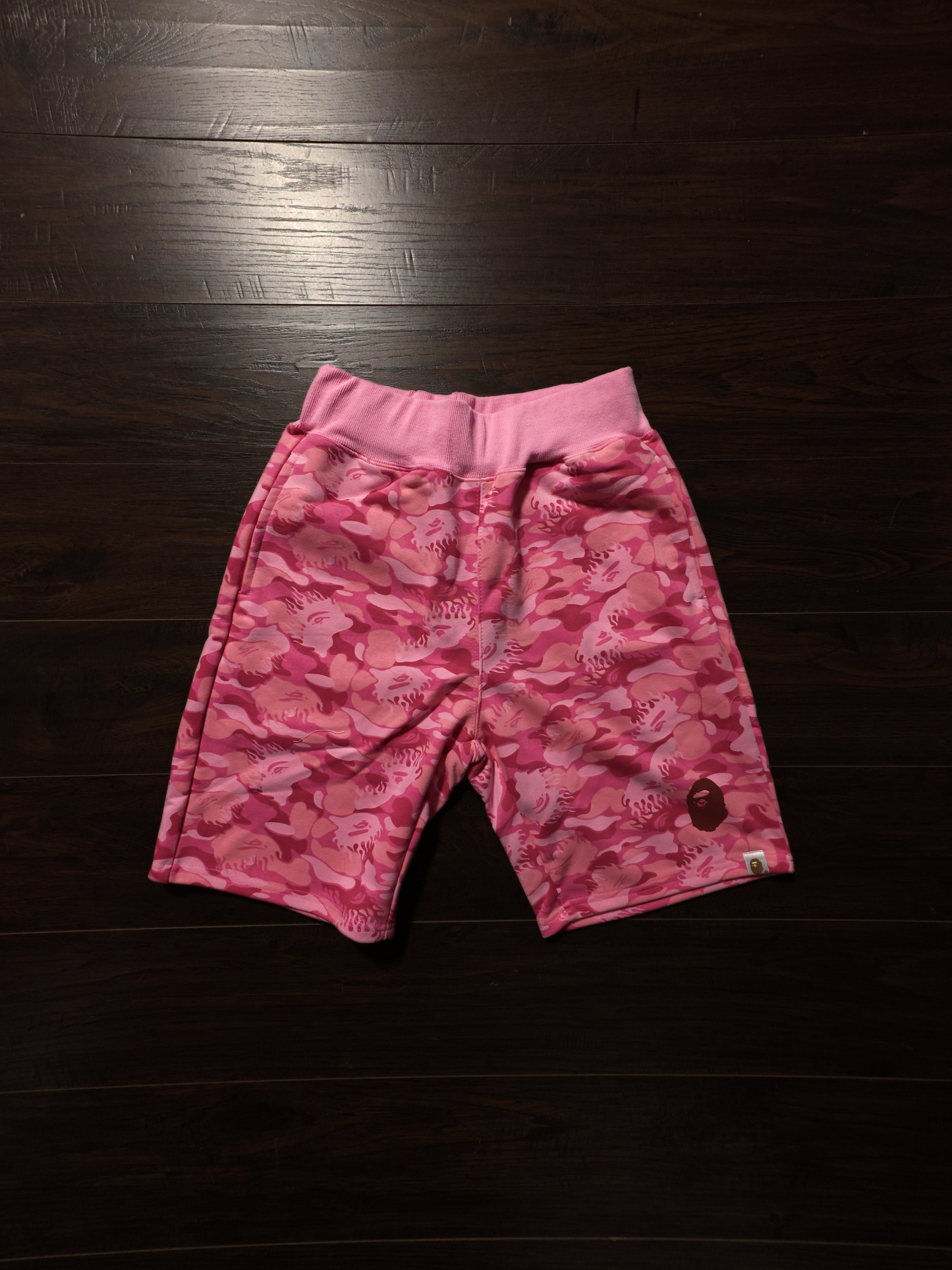 BAPE Fire Camo Sweat Shorts Pink [NEW]