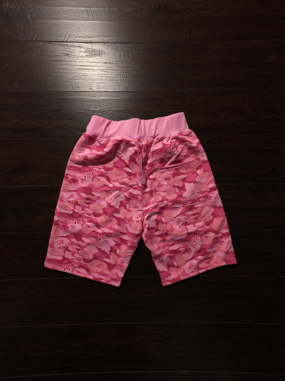 BAPE Fire Camo Sweat Shorts Pink [NEW]