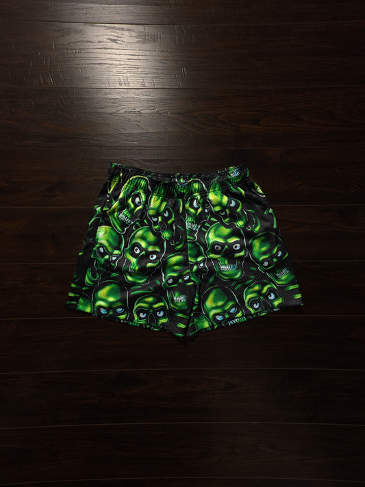 Bravest Studios Skully Shorts Green [NEW]