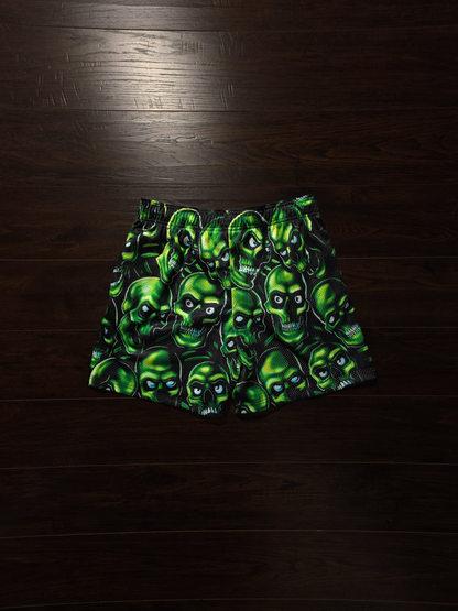 Bravest Studios Skully Shorts Green [NEW]