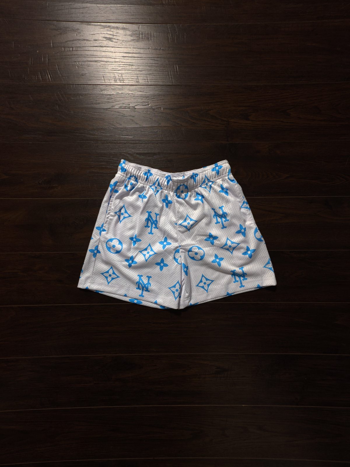 Bravest Studios New York City Monogram Shorts White/Blue [NEW]