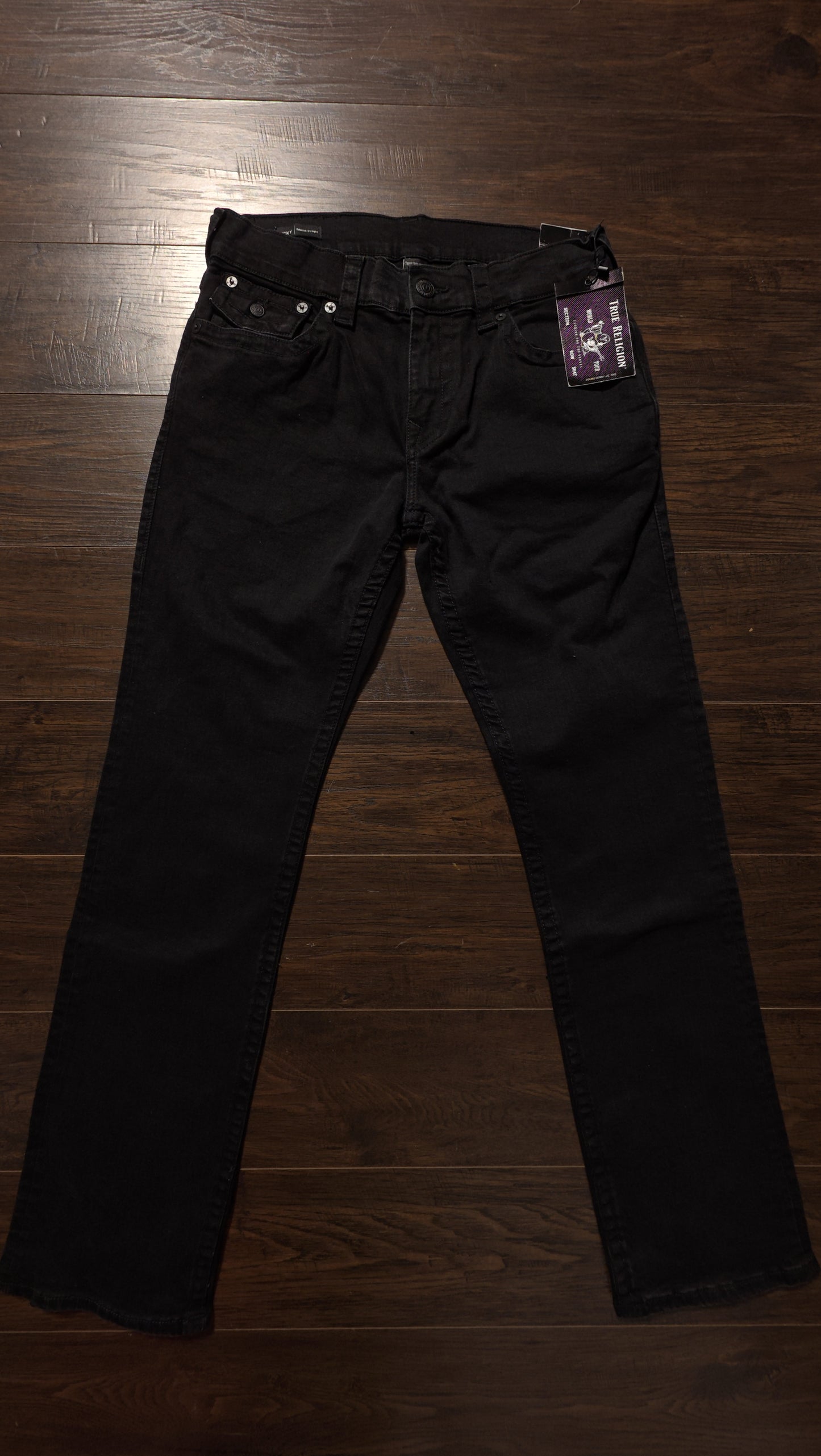 True Religion Ricky Straight Jean Body Rinse Black [NEW] - 31
