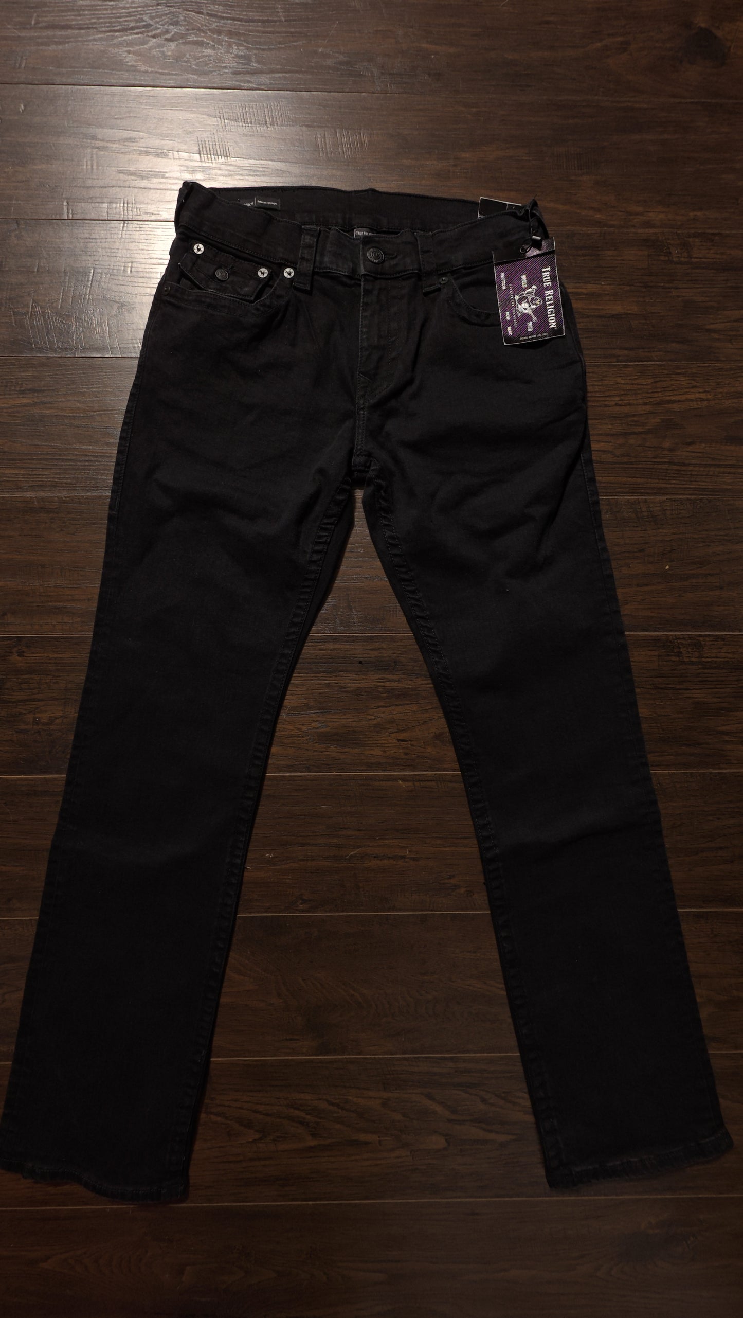 True Religion Ricky Straight Jean Body Rinse Black [NEW] - 31