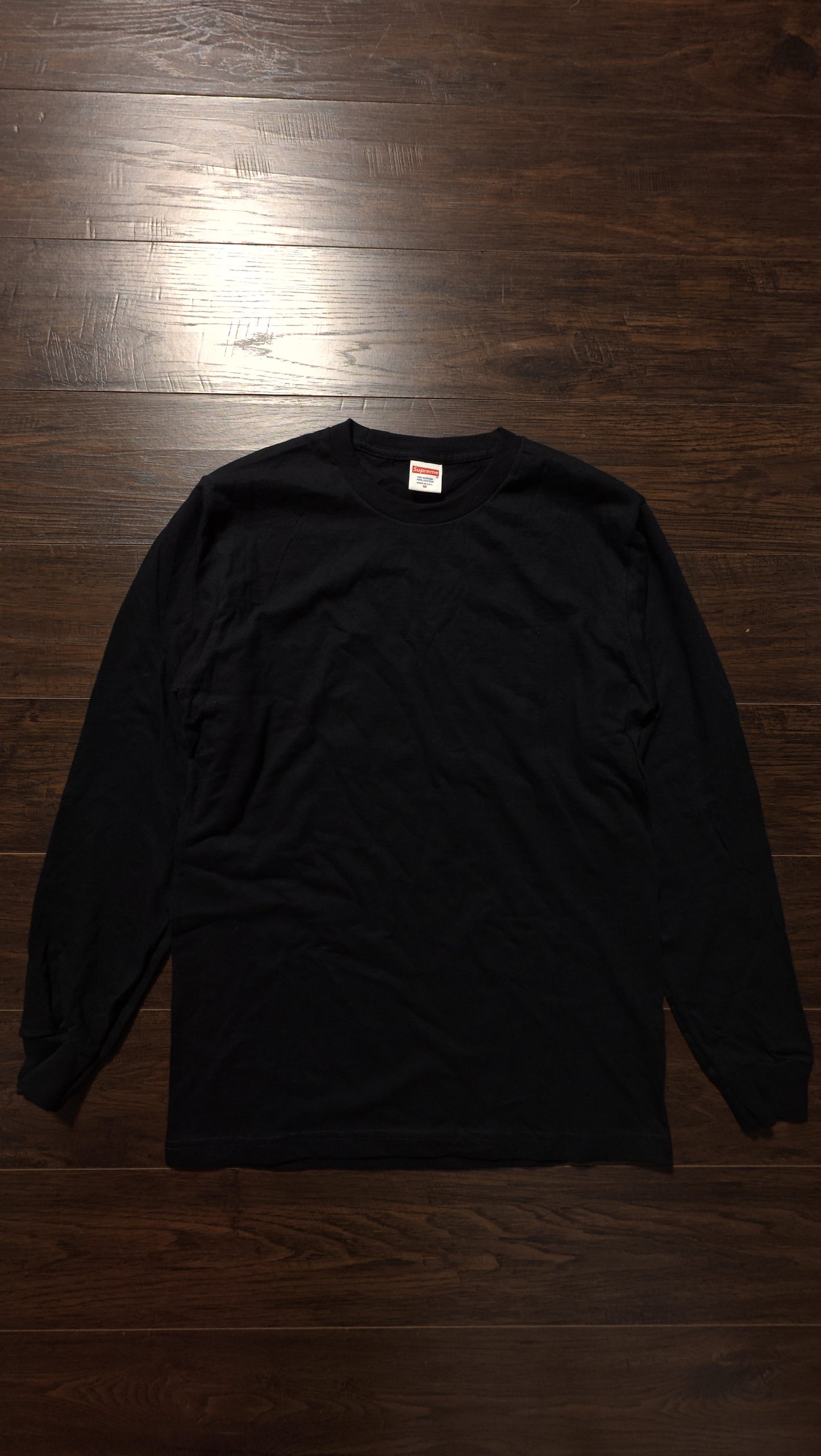 Supreme Blank Black Long Sleeve T-Shirt [NEW] - M