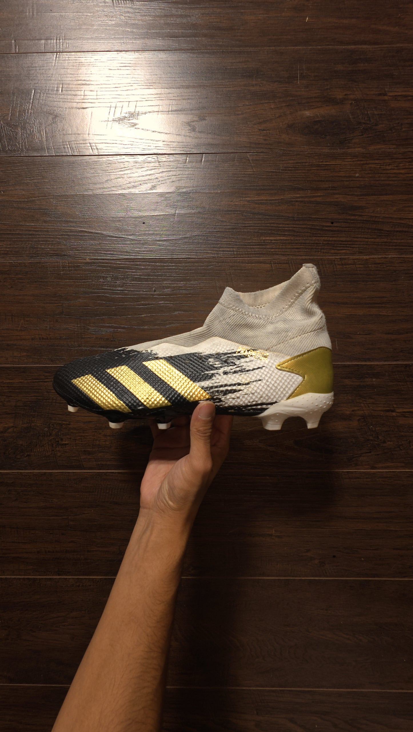 adidas Predator Mutator 20.1 SG Cloud White Gold Metallic Core Black [USED] - 11 M