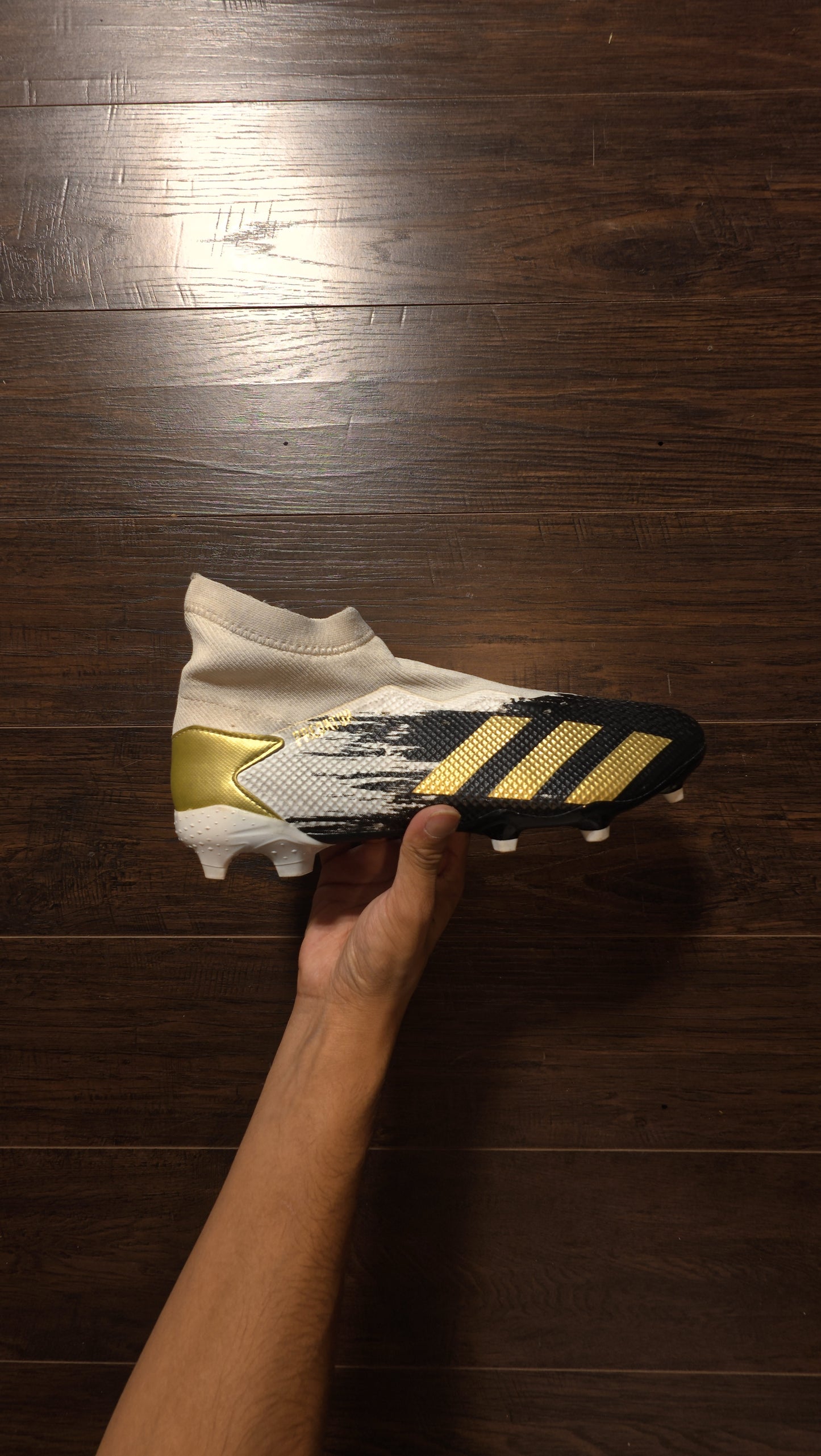 adidas Predator Mutator 20.1 SG Cloud White Gold Metallic Core Black [USED] - 11 M