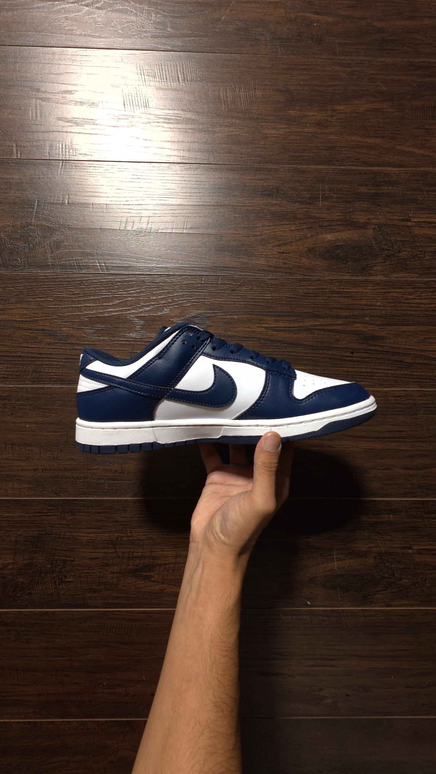 Nike Dunk Low White Midnight Navy [NEW] - 9.5 M