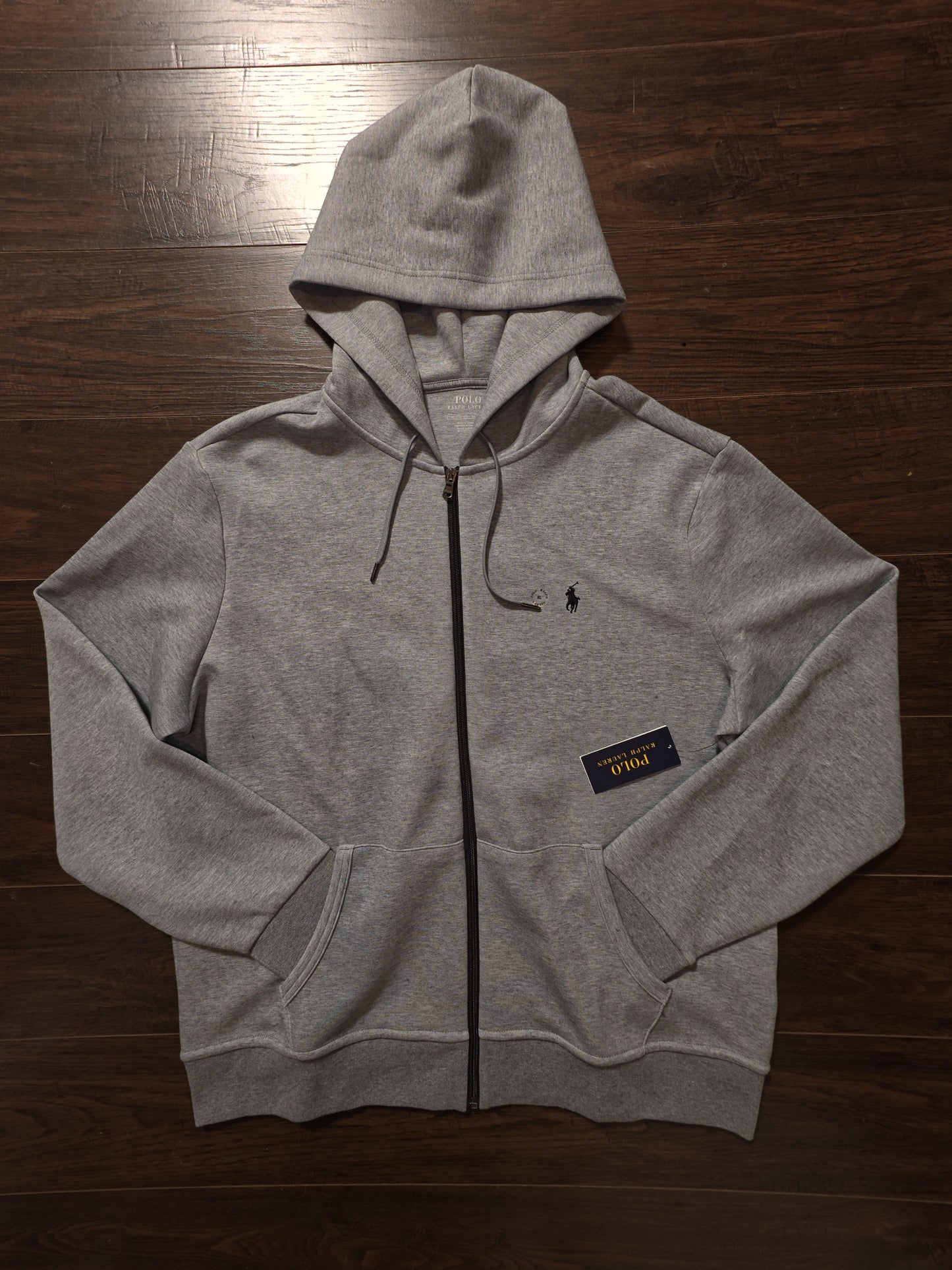 Polo Ralph Lauren Double-Knit Full-Zip Hoodie Light Sport Heather [NEW] - XL