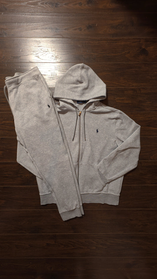 Double-Knit Full-Zip Set Polo Ralph Lauren COLOR: Light Sport Heather [USED] - L