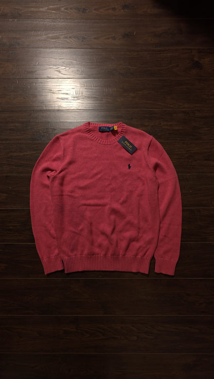 Polo Ralph Lauren Men's Cotton Crewneck Sweater Red Sky Heather [NEW] - M
