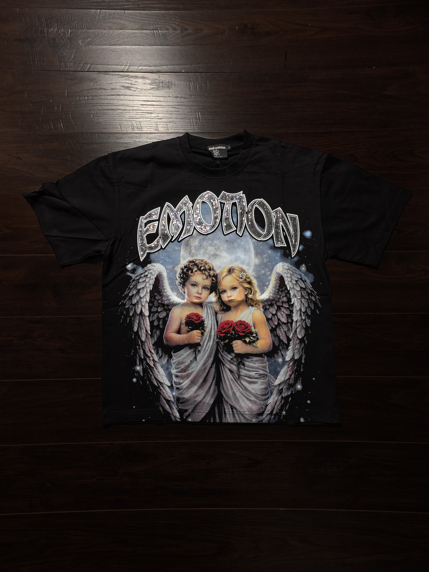 Mixed Emotion Two Angels Graphic T-Shirt [NEW]