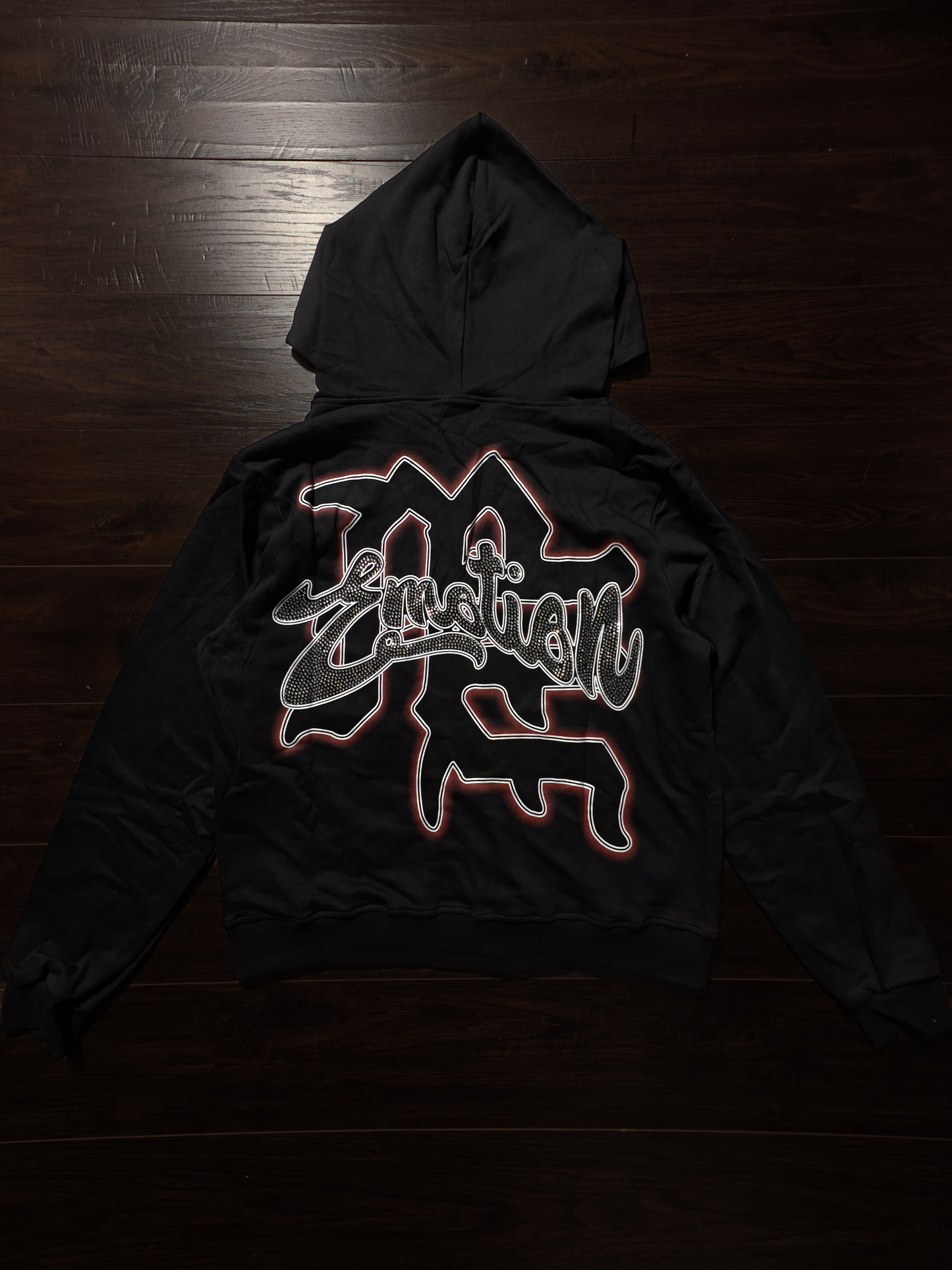 Mixed Emotions Black 'Rhinestone' Hoodie [NEW]
