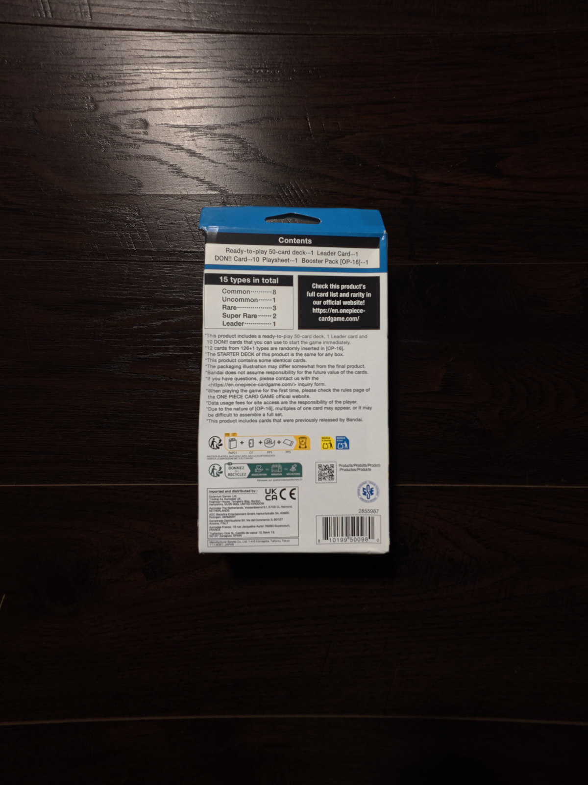 One Piece Card Game Starter Deck: Blue Kuzan (ST-33)