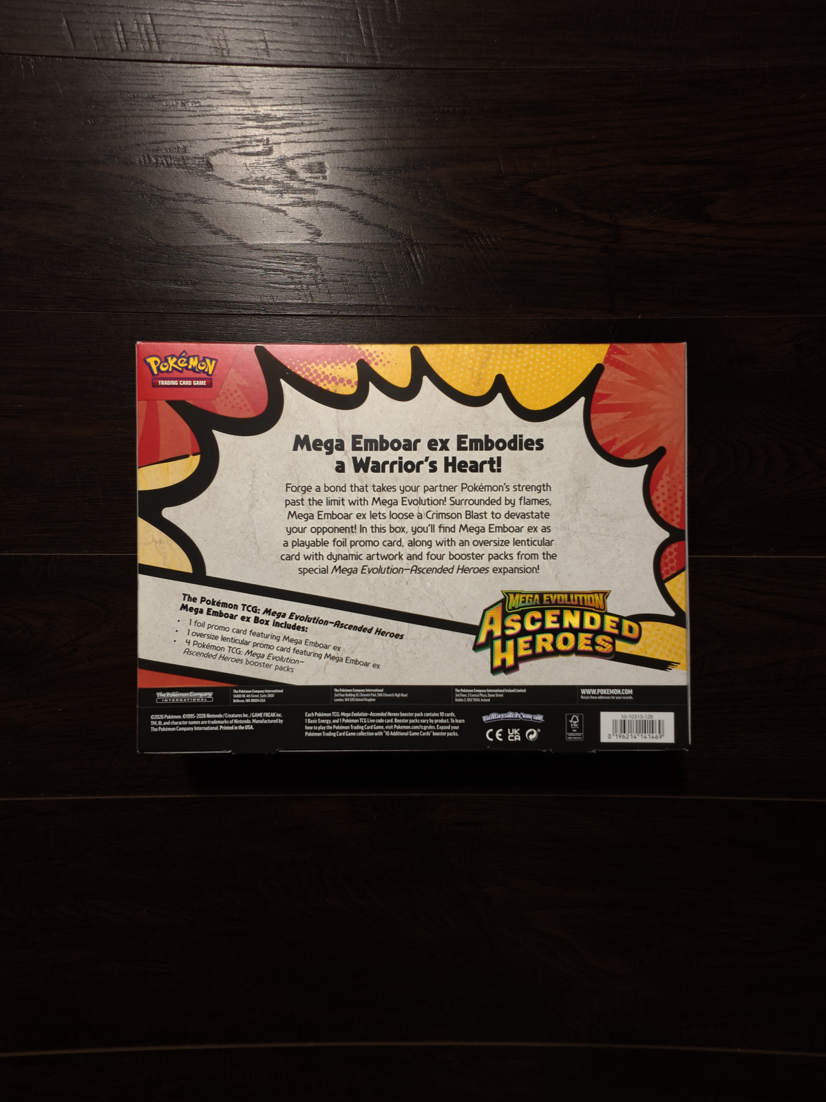 Pokémon TCG: Mega Evolution—Ascended Heroes Mega Emboar ex Box