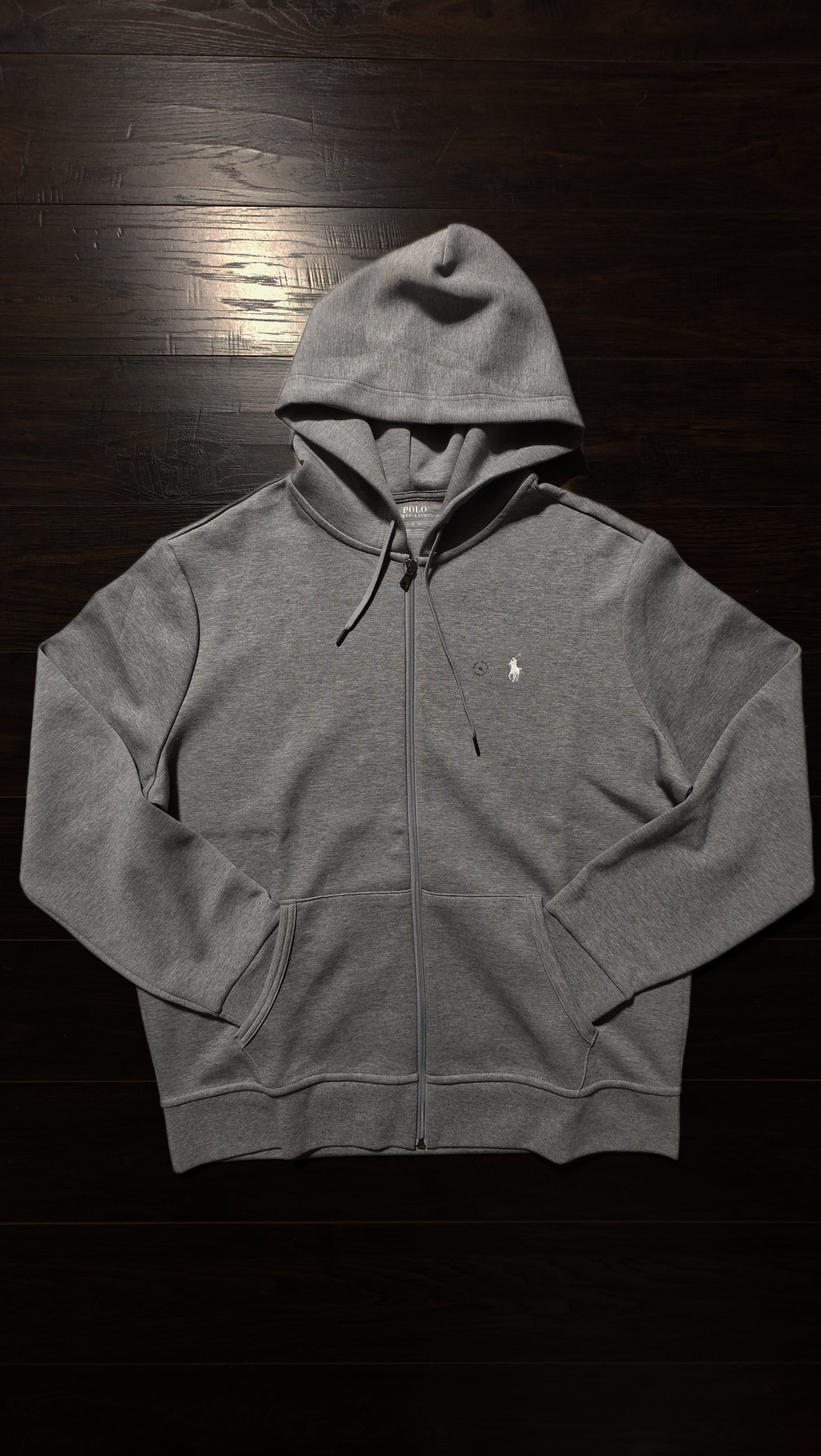 Polo Ralph Lauren Double-Knit Full-Zip Hoodie Steel Heather [NEW]