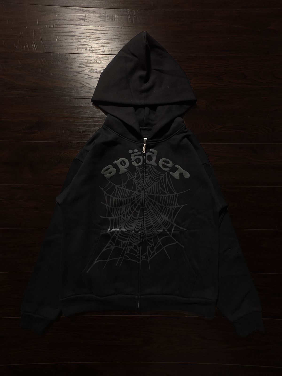 Sp5der OG Web V2 Phantom Zip Up 'Black' [NEW]
