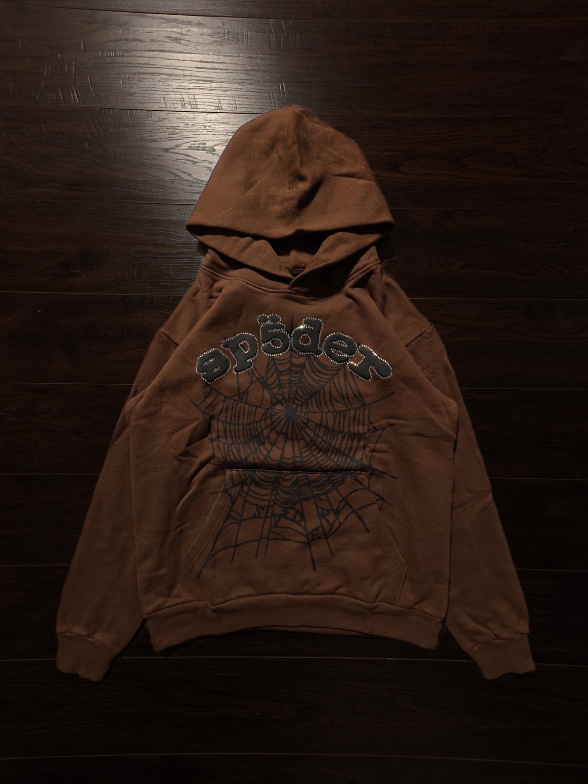 Sp5der OG Web Hoodie 'Brown' [NEW]