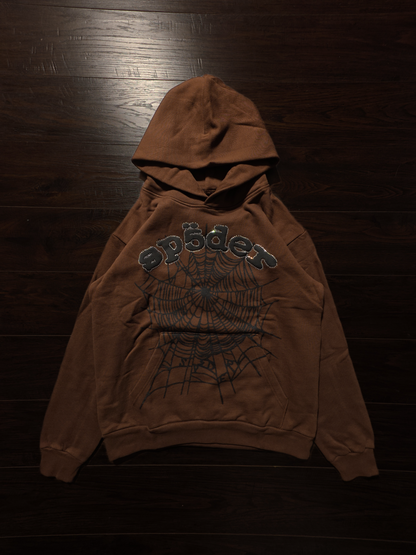 Sp5der OG Web Hoodie 'Brown' [NEW]