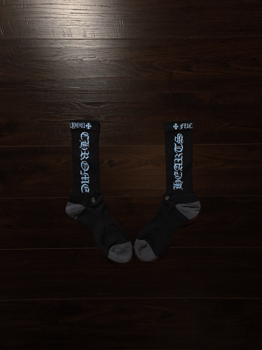 Chrome Hearts Fuck You Sock Black/Blue [NEW]