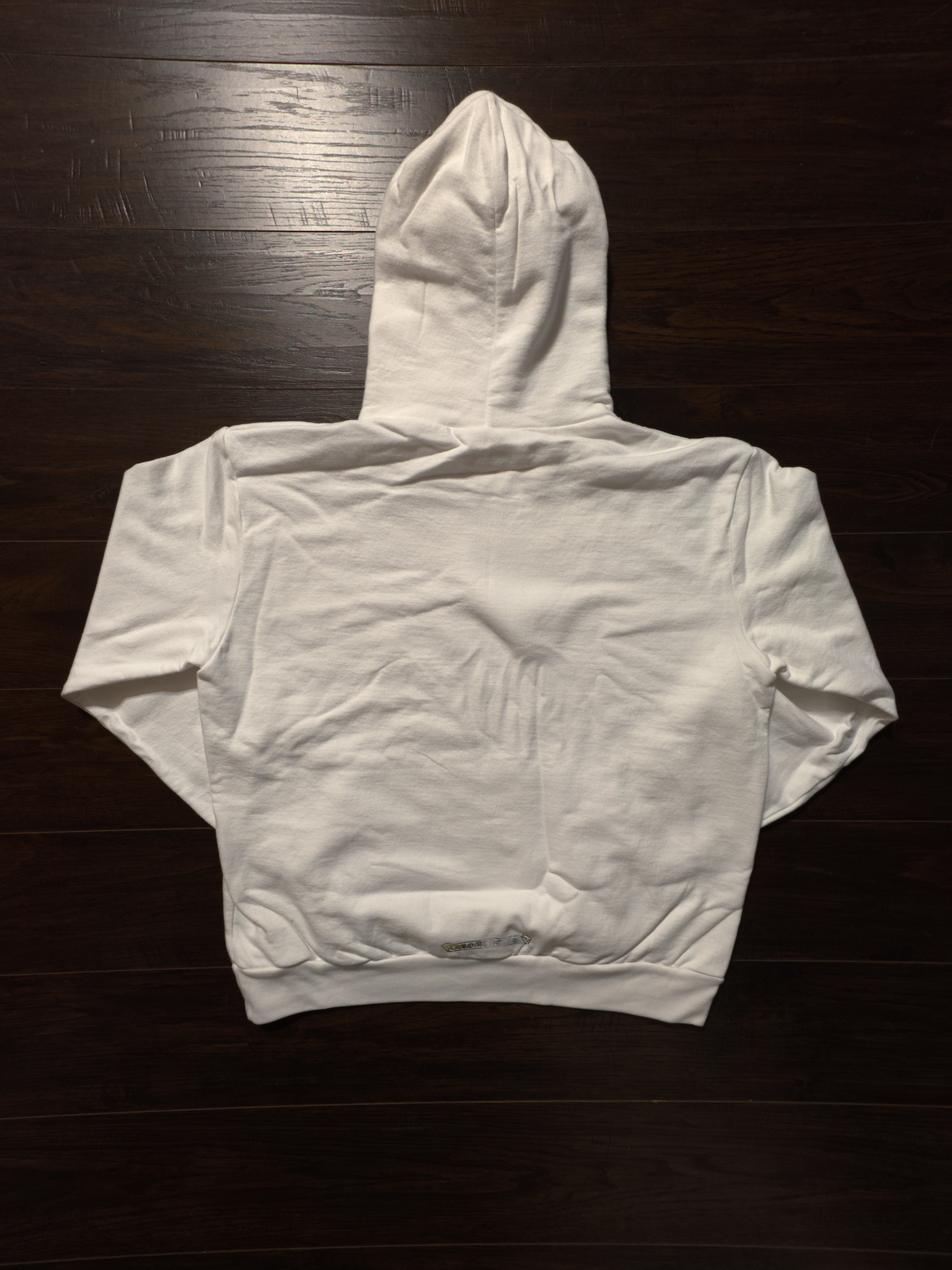 Chrome Hearts Vertical Logo Foil Print Hoodie White Silver [NEW]