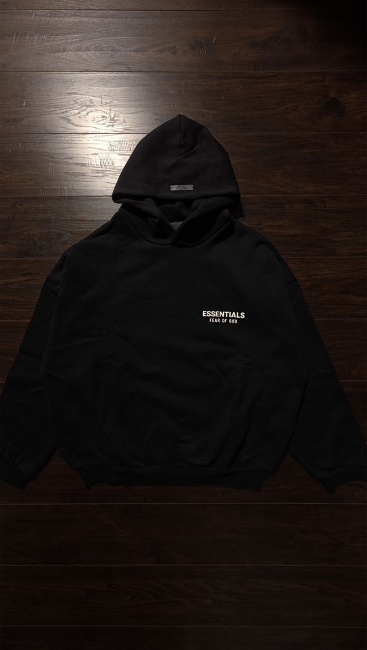 Fear of God Essentials Fleece Hoodie – FW24 Black [NEW]