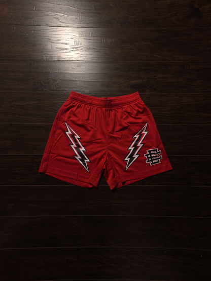 Eric Emanuel EE Basic/Core Lightning Bolt Short Red/Black [NEW]