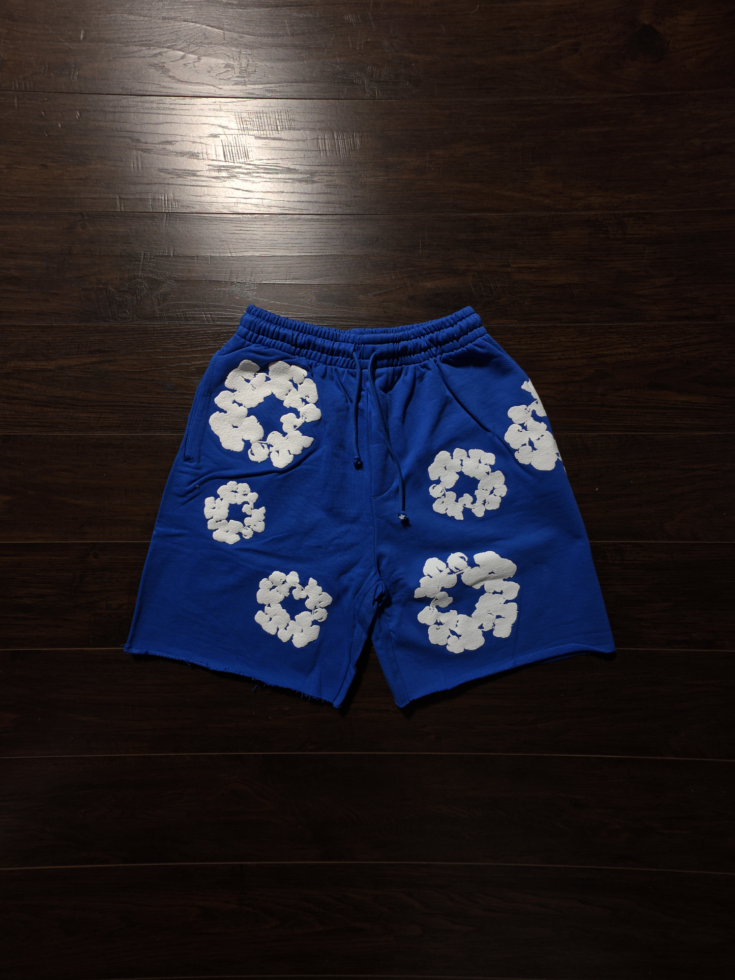 Denim Tears The Cotton Wreath Shorts Royal Blue [NEW]