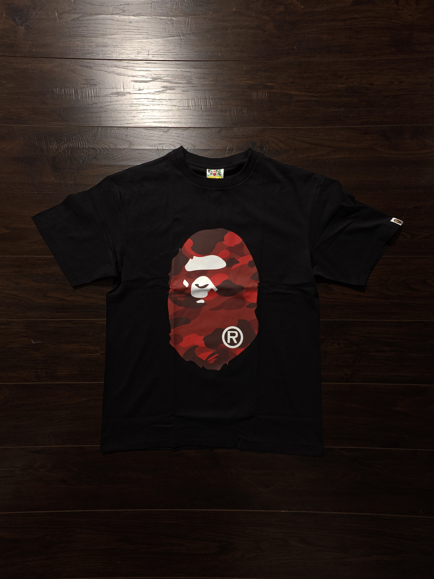 BAPE Color Camo Big Ape Head Tee Black/Red [NEW]