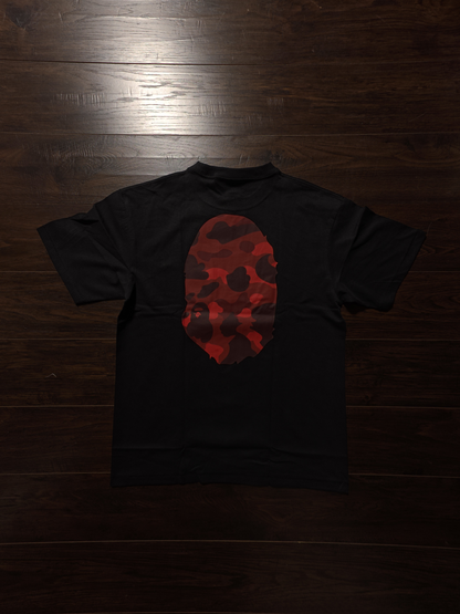 BAPE Color Camo Big Ape Head Tee Black/Red [NEW]