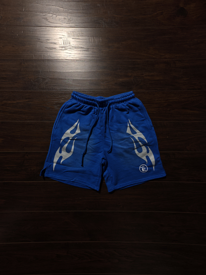 Hellstar Flame Shorts Blue [NEW]
