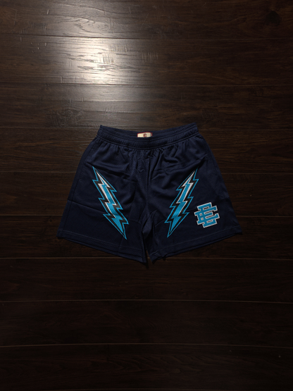 Eric Emanuel EE Basic/Core Lightning Bolt Short Navy/Black/Teal [NEW]