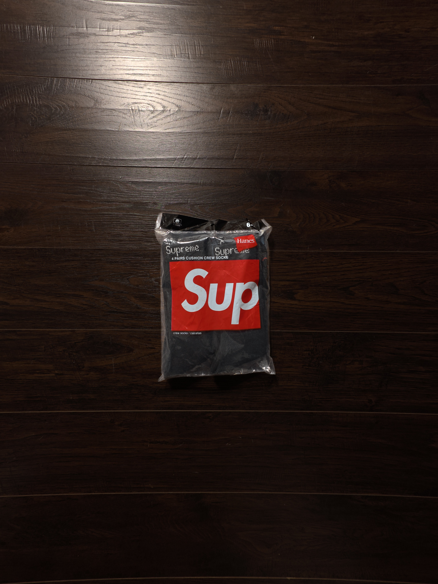 Supreme Hanes Socks (4 Pack) Black [NEW]