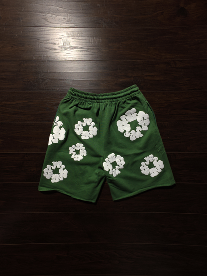 Denim Tears The Cotton Wreath Shorts Green [NEW]