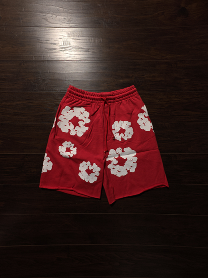 Denim Tears The Cotton Wreath Shorts Red [NEW]