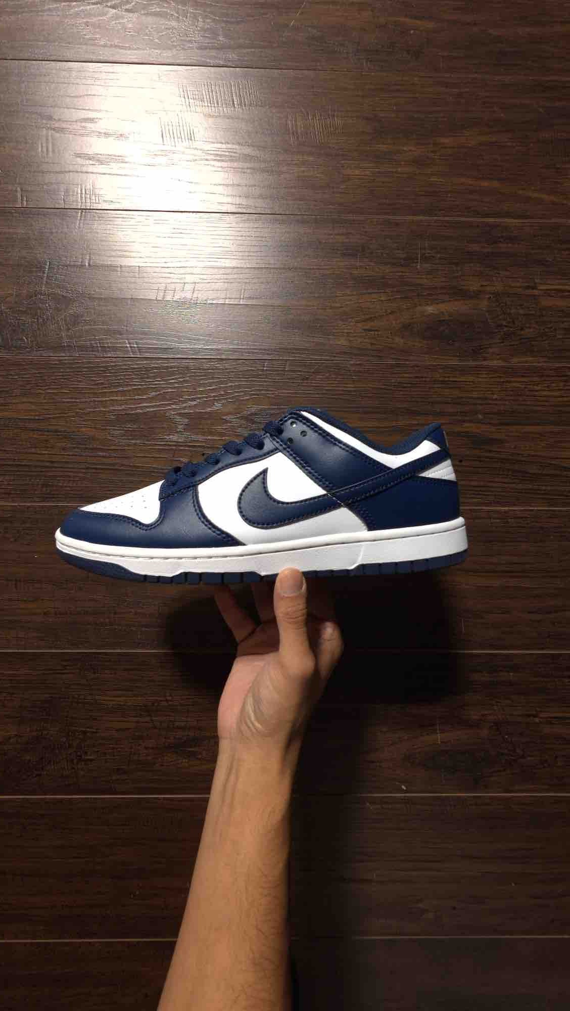 Nike Dunk Low White Midnight Navy [NEW] - 9.5 M