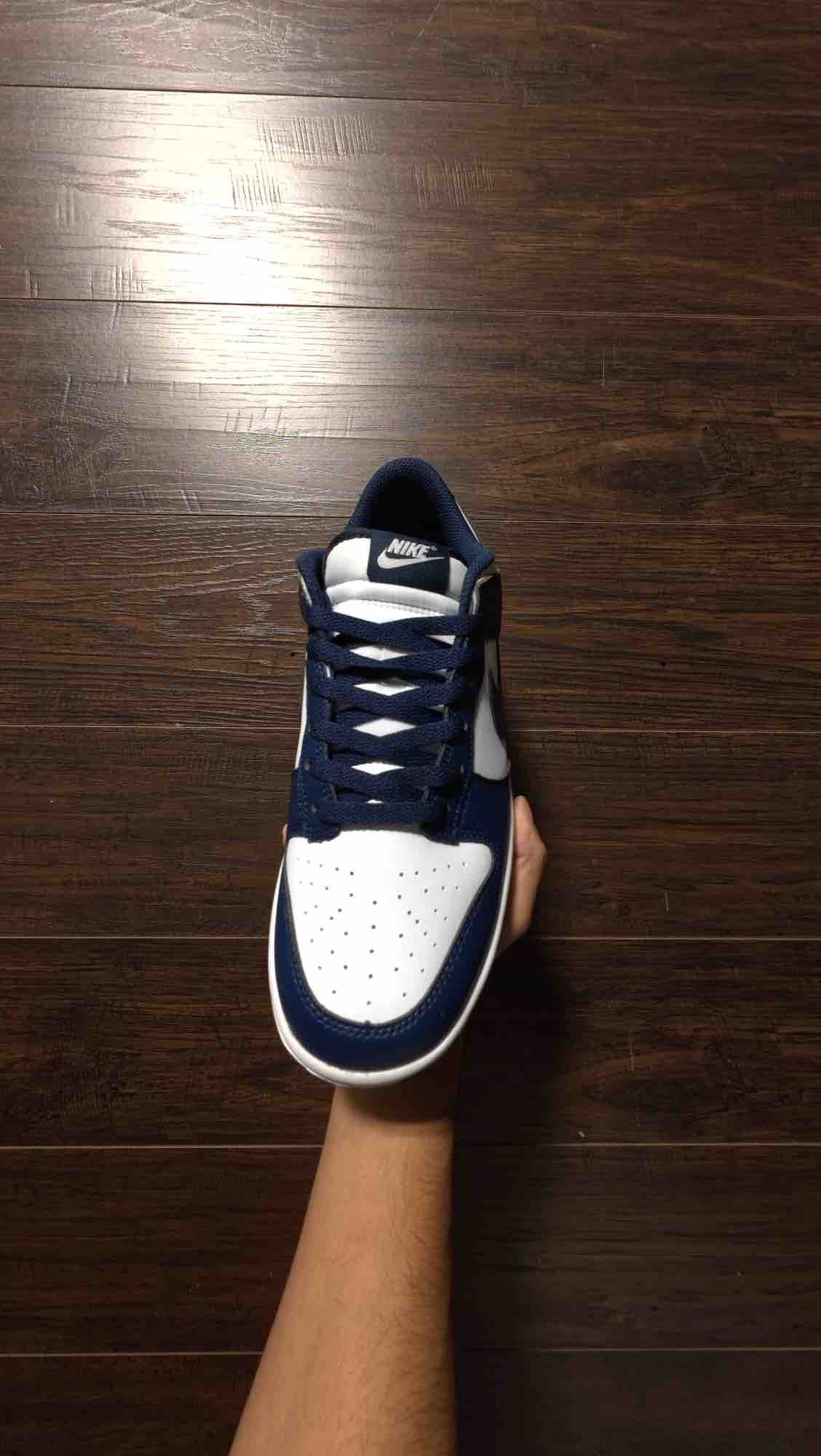 Nike Dunk Low White Midnight Navy [NEW] - 9.5 M