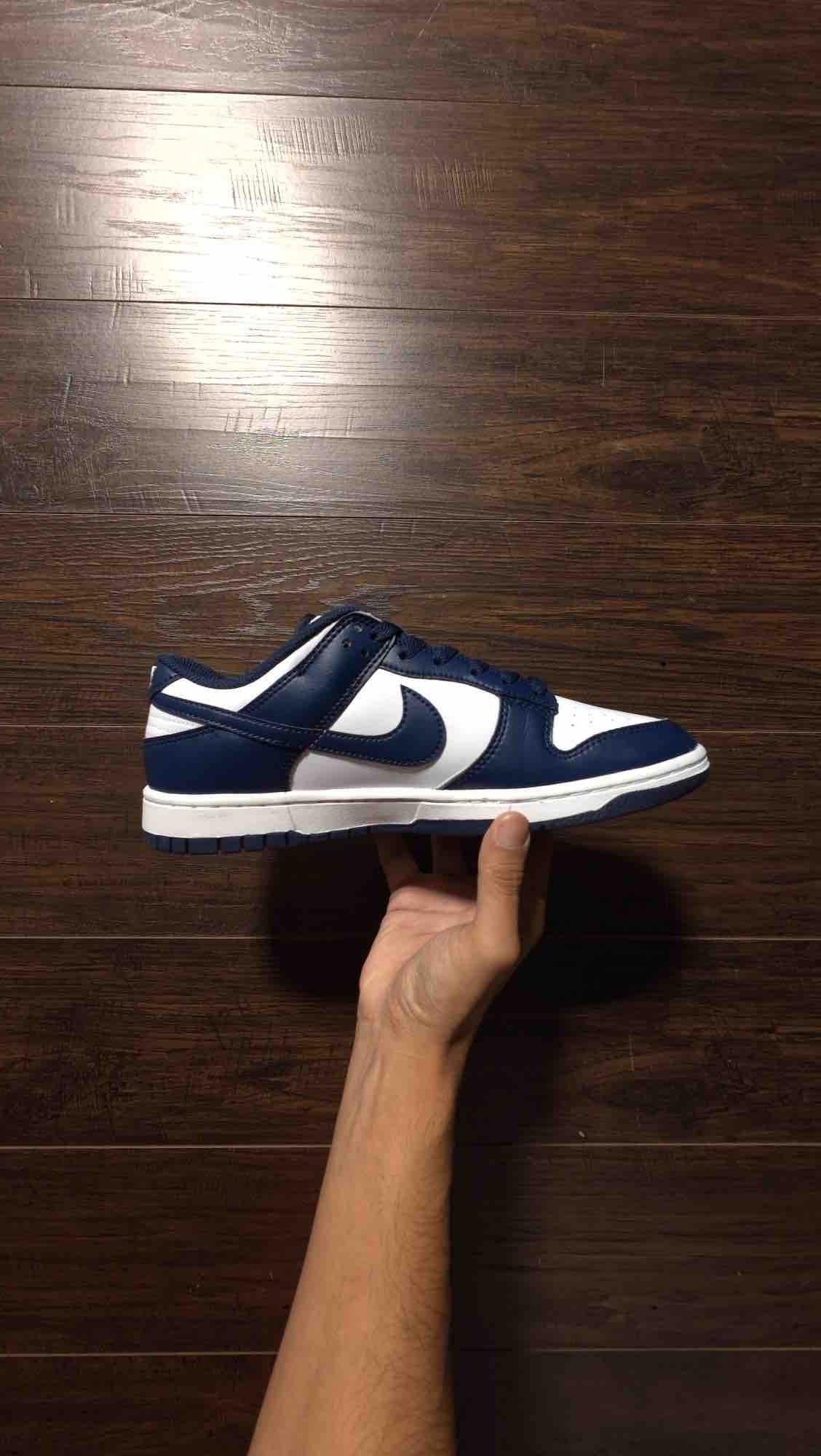 Nike Dunk Low White Midnight Navy [NEW] - 9.5 M