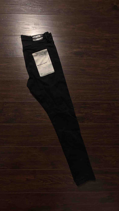 Purple Men's P005 Black Raw Slim-Fit Jeans [USED] - 30