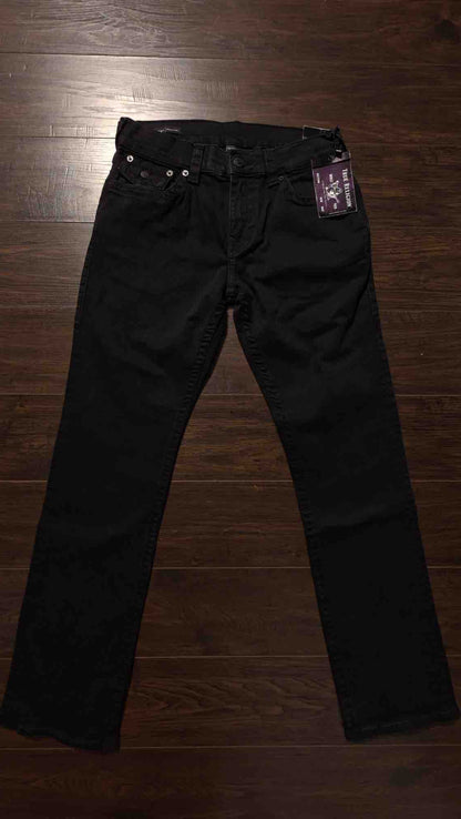 True Religion Ricky Straight Jean Body Rinse Black [NEW] - 31