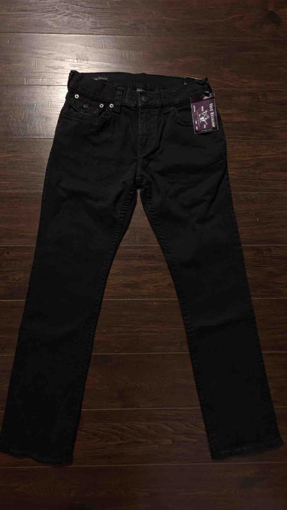 True Religion Ricky Straight Jean Body Rinse Black [NEW] - 31