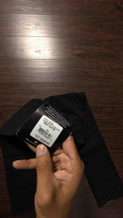 True Religion Ricky Straight Jean Body Rinse Black [NEW] - 31