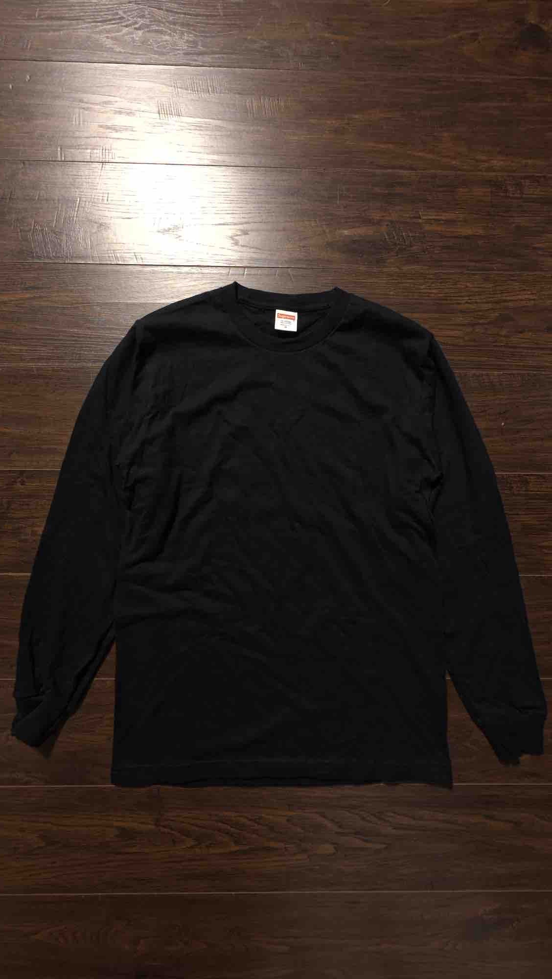 Supreme Blank Black Long Sleeve T-Shirt [NEW] - M